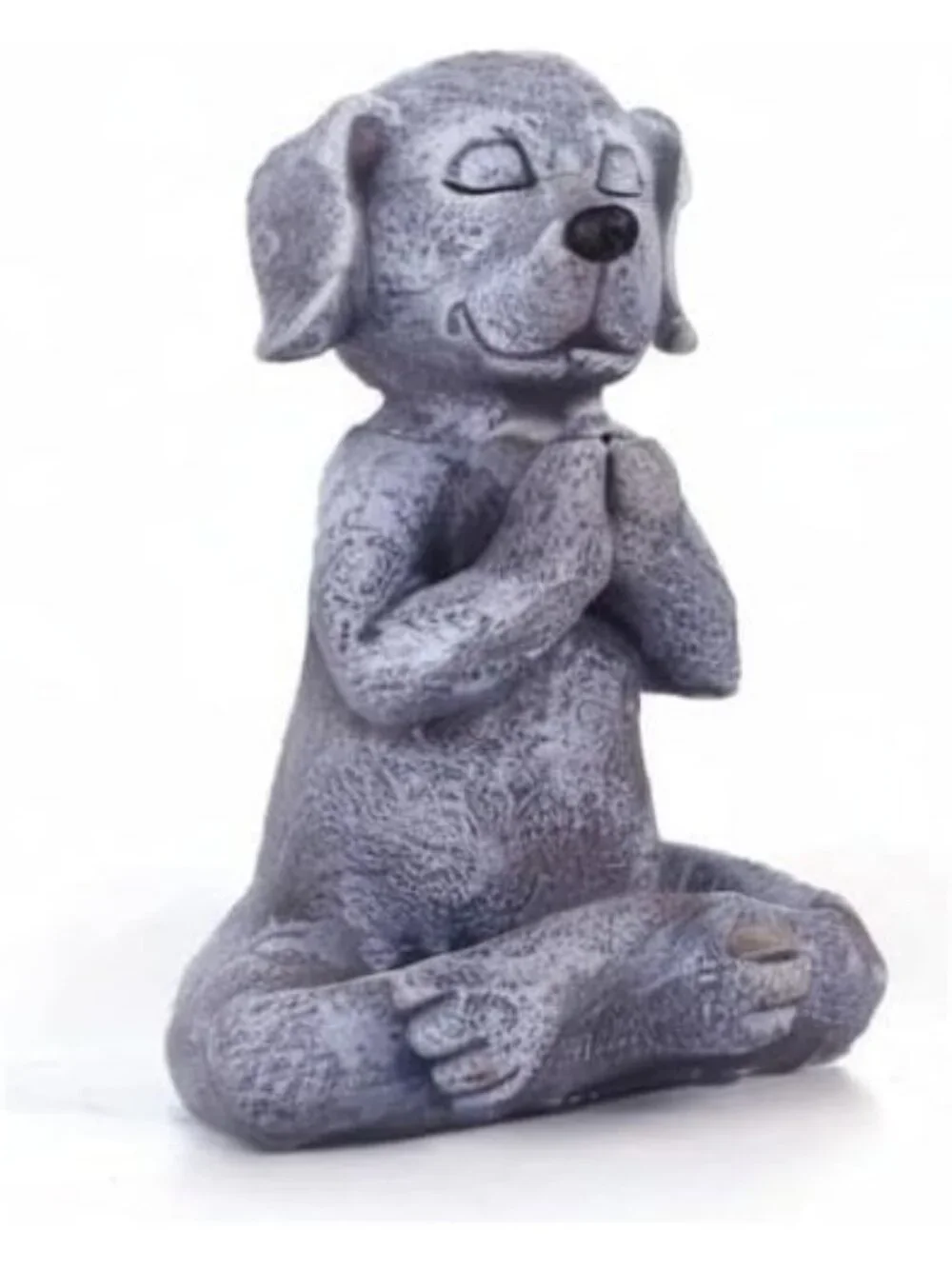 Zen Dog Buddha Statue - Meditating Dog Figurine for Tranquil Fairy Garden Decor